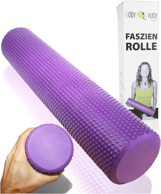 Rollatore di schiuma per autolavaggio della schiena e del collo - Azzurro Ø95x43cm - Rollatore fasciale per stretching - Rollatore di schiuma per punti di attivazione per Pilates e Yoga
