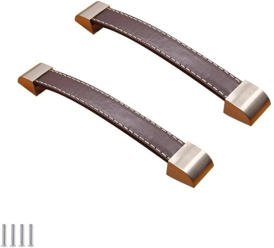 Maniglie a mano 192mm - Maniglie in pelle - Pulsanti a muro - Maniglie di porta - Maniglie di accesso - Pelle PU morbida - Resistente alla corrosione