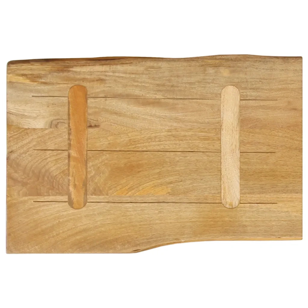 vidaXL Piano Tavolo 50x40x2,5 cm Bordi Vivi in Legno Massello di Mango