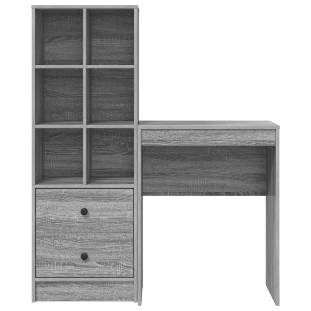 Scrivania con storage Grey Sonoma Legno ingegnerizzato