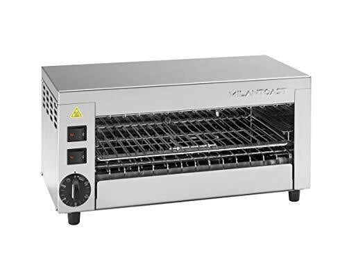 Milantoast 420.100 Fornetto Salamandra 3 posti resistenze a quarzo a infrarossi 1850 W acciaio inox colore Acciaio