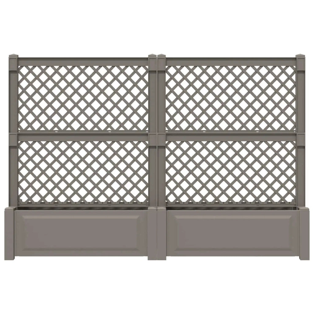 Grande vaso con trellis 2 pcs Grigio 200 x 43 x 133,5 cm PP 42041732
