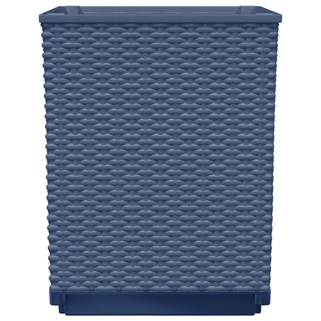 2 pz Fioriere | Cassetta per fiori | Vaso Grigio Blu 30x30x37 cm in Polipropilene