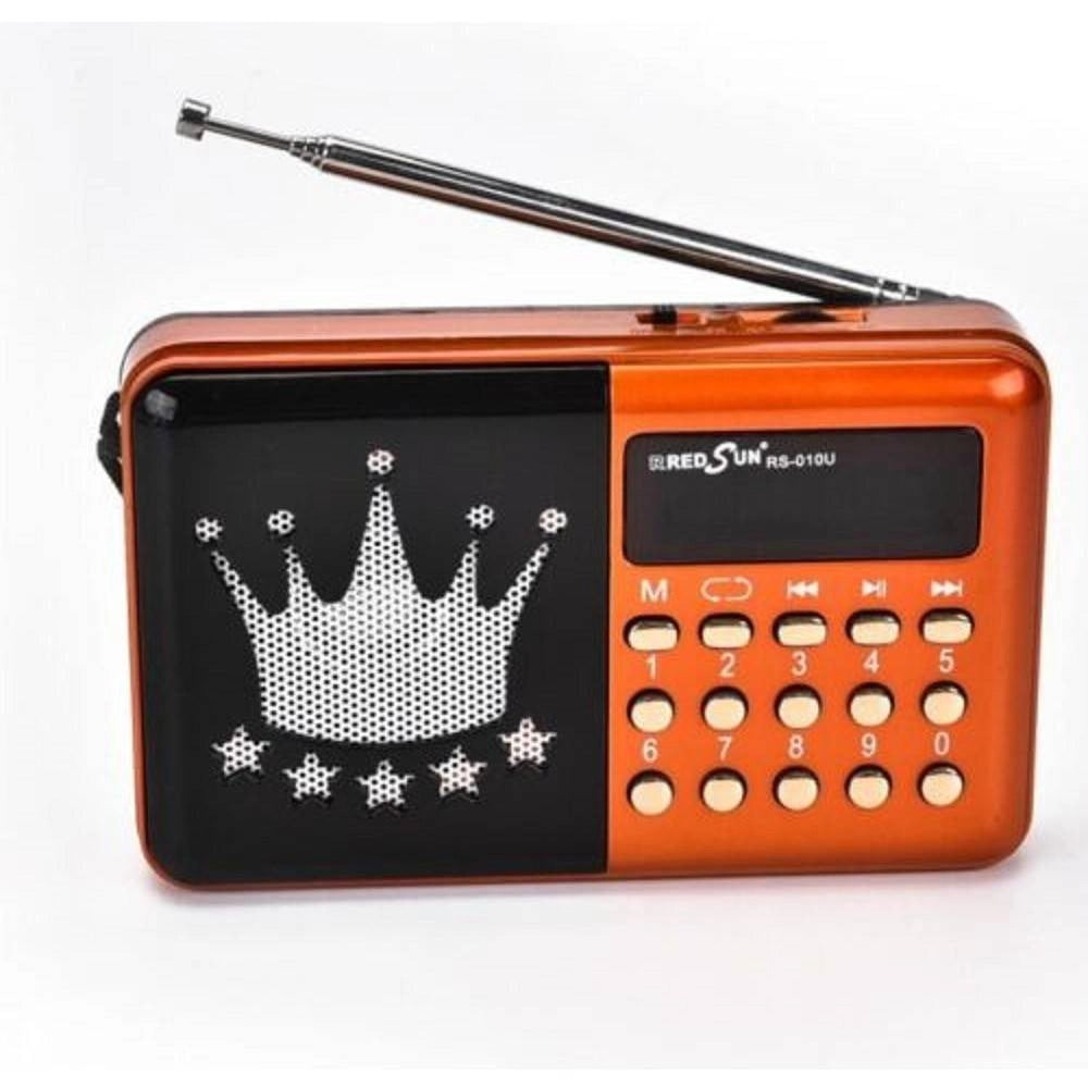 Trade Shop - Radio Fm Rs-010u Lettore Musicale Player Portatile Microsd Mmc Usb Aux -