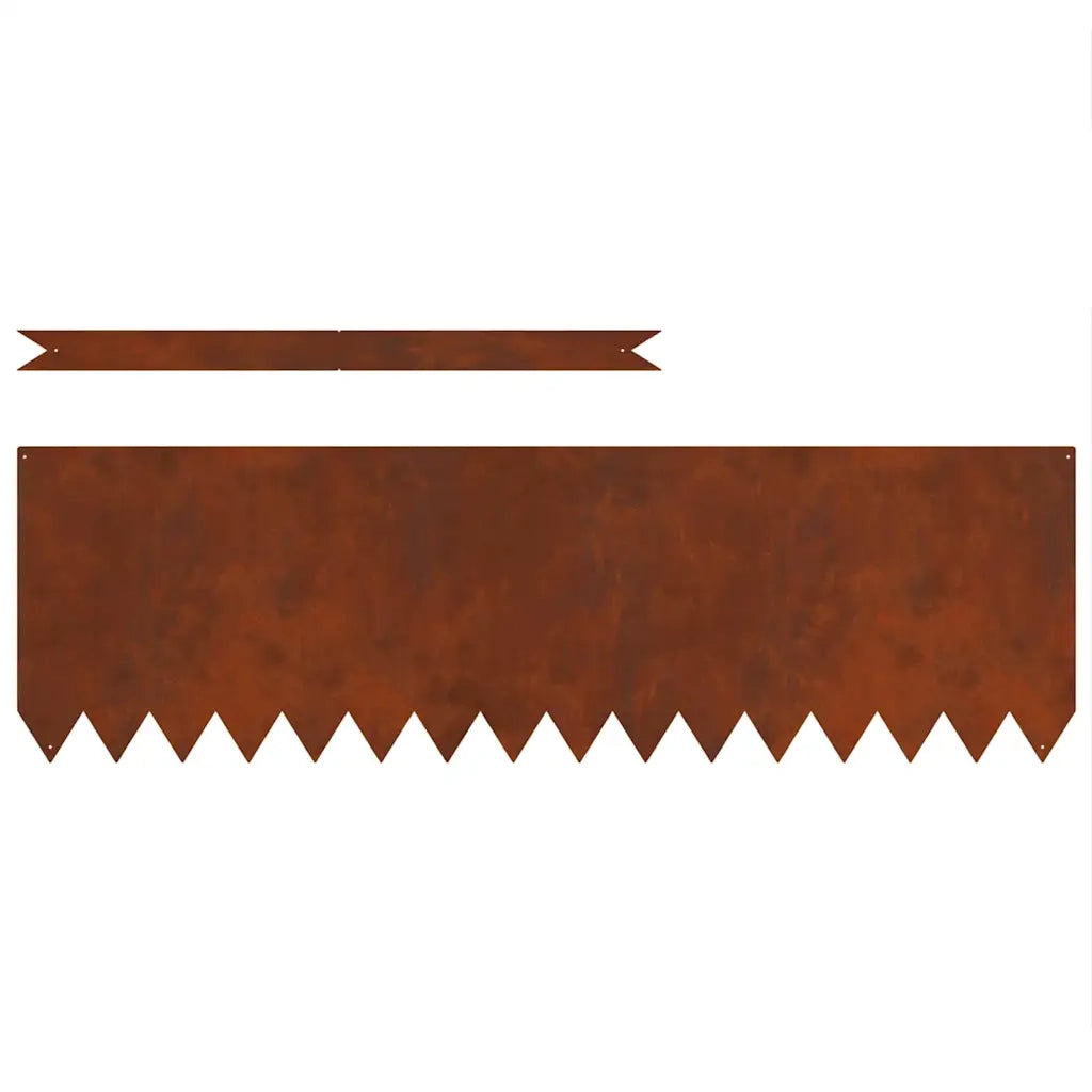 vidaXL Bordure per prato 50 pcs Marrone 100 x 0.5 x 30 cm