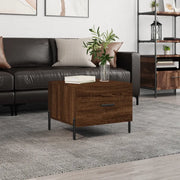 Tavolino da Salotto-Tavolino da soggiorno-Tavolo Rovere Marrone 50x50x40cm Legno Multistrato 524956