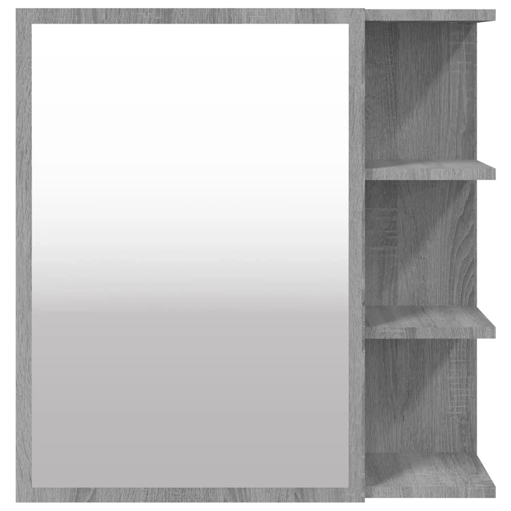 Mobiletto specchio da bagno 62,5 x 20,5 x 64 cm grigio 02_0006739
