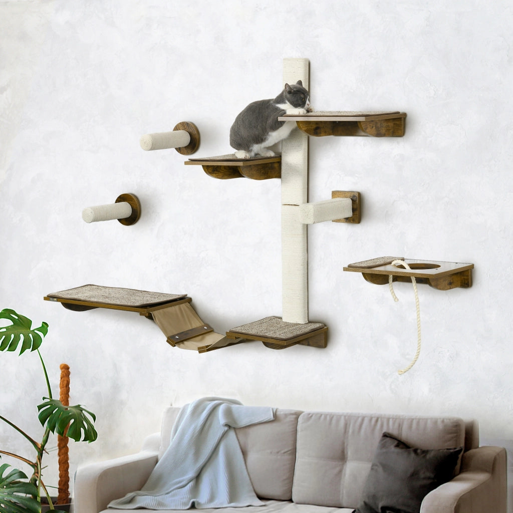 Scala per gatti ¨C Minimal ¨C marrone/bianco crema