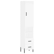 Buffet credenza cassettiera armadio mobile contenitore organizer cucina soggiorno salotto alto 34,5 x 34 x 180 cm legno ingegnerizzato bianco 02_0032369
