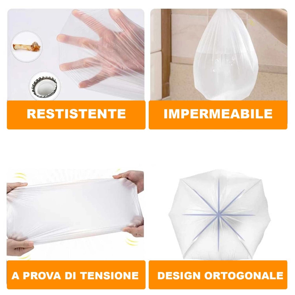 Sacchi pattumiera AkitaINK 110L, 80 pezzi resistenti