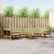 Set di divani da esterno con cuscino 8 pcs Naturale e Beige 3369284