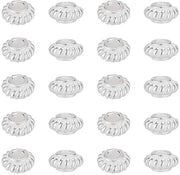 Accessori per gioielli - Spacers a forma di cerchio - 20 pezzi - 3,8 mm - Sterling Argento - Fai da te