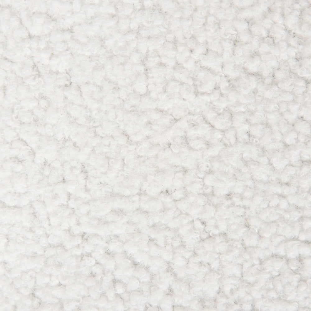 Poltrona da salotto Rivestimento in bouclé bianco Solida sedia da club moderna con braccioli Gambe in legno
