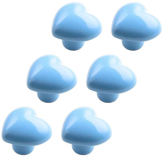 Pomelli ceramici unici - Design luminoso blu chiaro - Ideali per armadi e ante