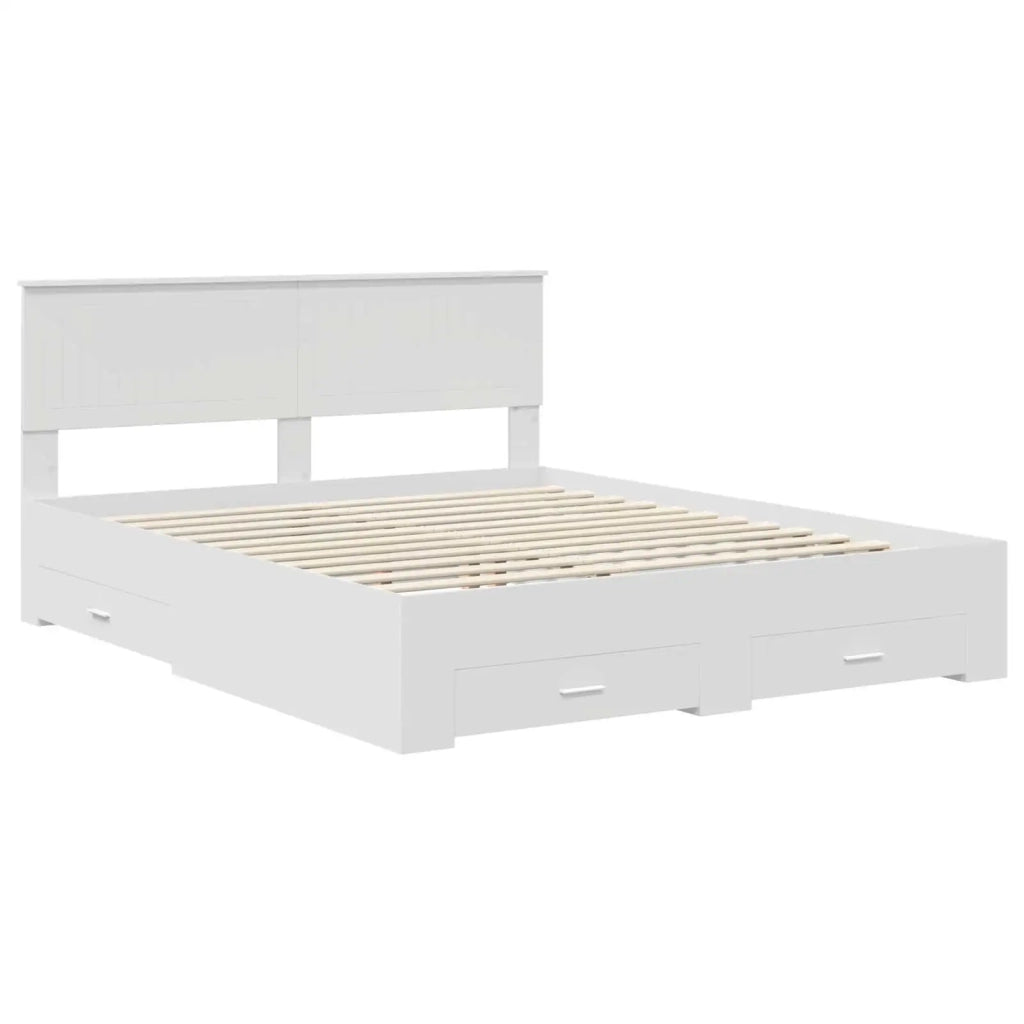 Struttura del letto Bianco 160 x 200 cm Legno multistrato 3410870