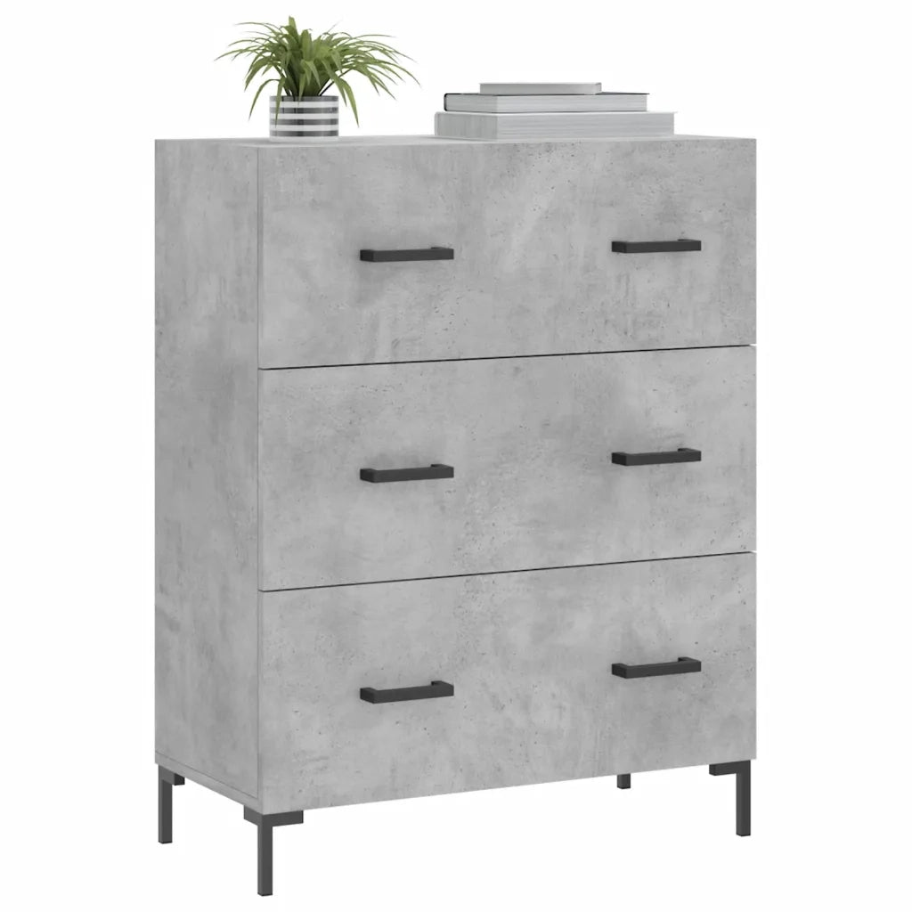Credenza-Buffet-Armadio da cucina Grigio Cemento 69,5x34x90 cm in Legno Multistrato 462228