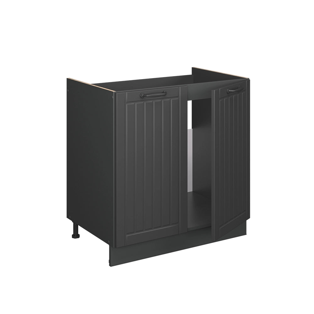 Vicco Mobile lavello cucina Grigio scuro 80 cm , PL Marmo