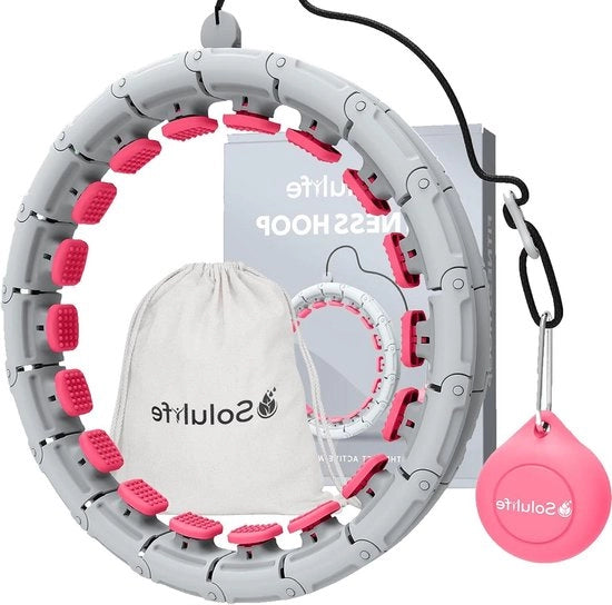 Hoopella per adulti - 24 pezzi di hoopella per dimagrimento e massaggio - Hoopella che non cade mai - Hoopella con pallina inclusa con borsa