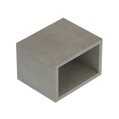 Mensolone bagno 60 cm grigio cemento con vano a giorno per lavabo da appoggio Master