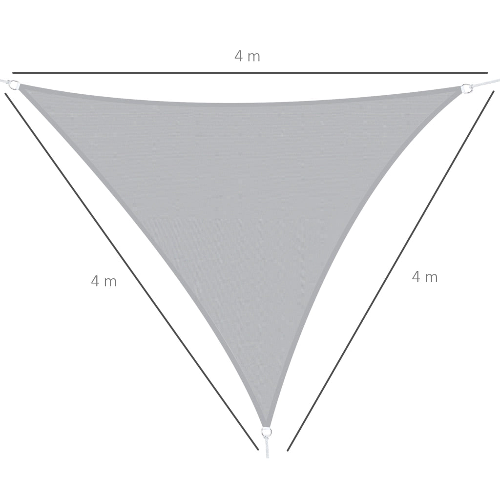 Tenda da sole triangolare ¨C zephmum ¨C 4x4x4 m grigio polyester 160 g/m2