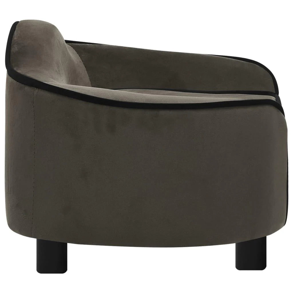 Divano per cani 67 cm grigio scuro peluche 02_0000166
