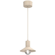 Lampada sospesa Nox 1xE27 beige cono acciaio Luminex