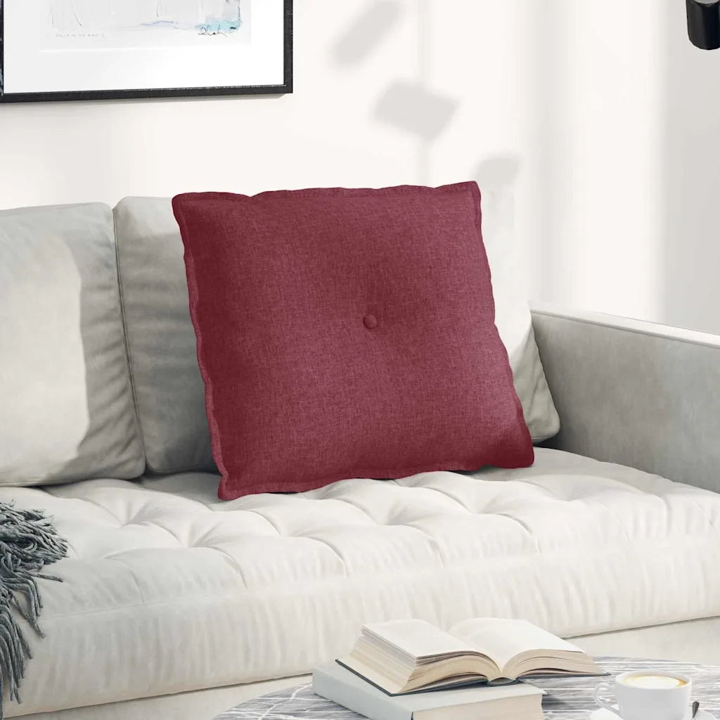 Cuscino per Schiena | Cuscino dorsale Rosso Vino 60 x 19 x 50 cm Tessuto