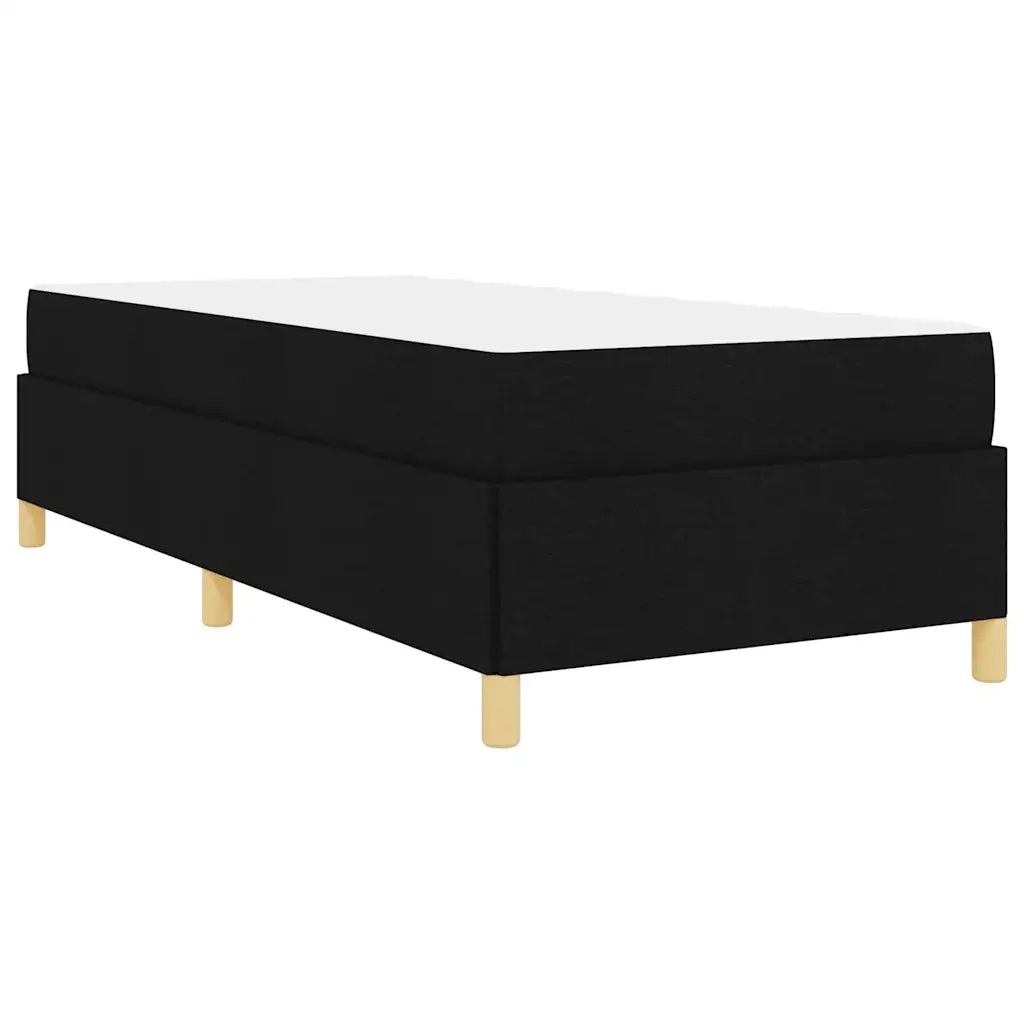 vidaXL Letto a molle con materasso Nero e Bianco 90 x 200 cm Tessuto