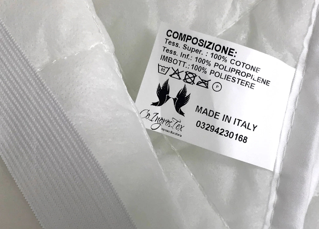 Coprirete Coprimaterasso Trapuntato Anallergico Con Elastici Agli Angoli Made Italy - Singolo - Coprirete