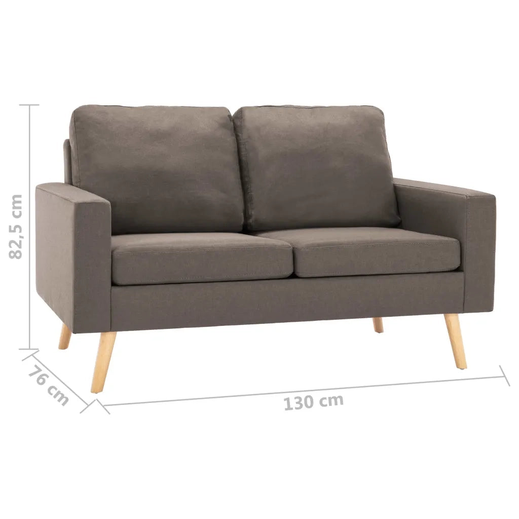 Divano a 2 Posti Grigio Talpa in Tessuto cod mxl 20781