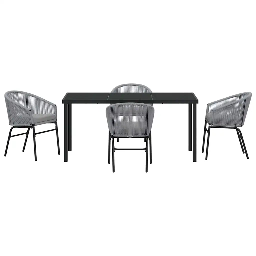 Set da Pranzo per Giardino 5 pcs Antracite