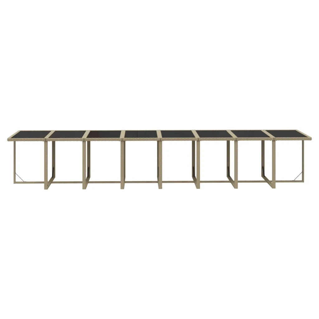 Set da Pranzo per Giardino 21pz con Cuscini in Polyrattan Beige 3095678