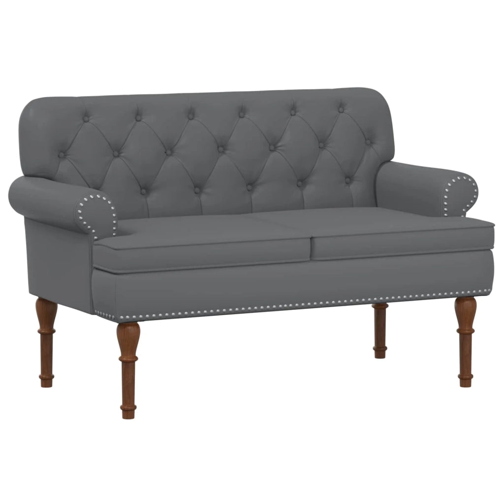 Loveseat con bottoni imbottiti Grigio 120 x 65 x 77 cm 42041859