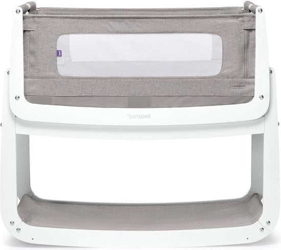 Wieg Rocker con sollevamento con 6 impostazioni di altezza - 3D matras respirante - modalità di inclinazione confortevole - chiusura a cerniera - co-sleeper leggero
