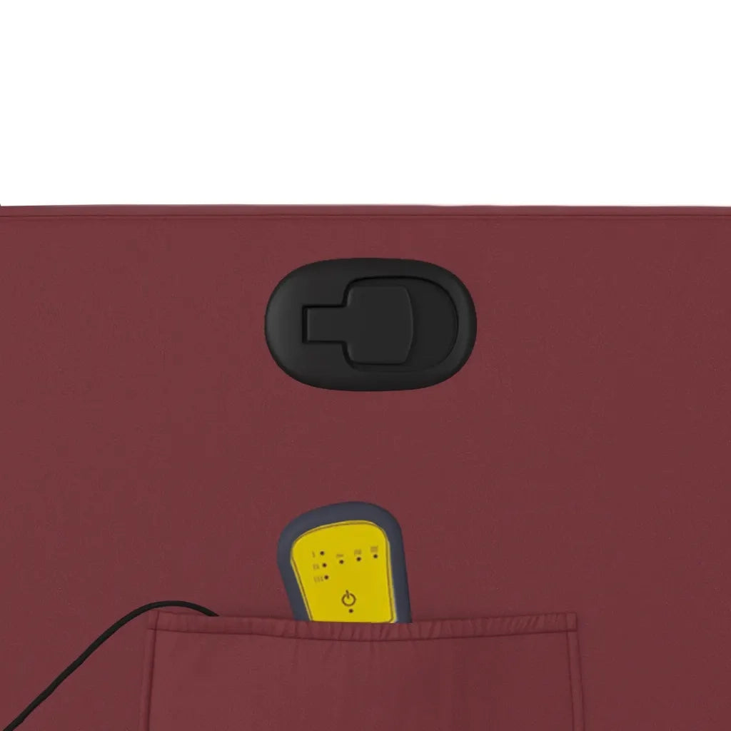 Divano Sedia-Poltrona Massaggiante Reclinabile Rosso vino in Similpelle 829978