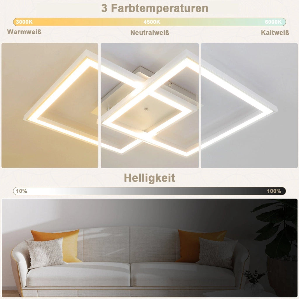 ZMH Lampada da soffitto LED moderna 35W RGB dimmerabile cambio colore telecomando per camera letto soggiorno