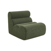 Poltrona effetto alpaca, 1 posto, verde kaki