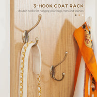 Mobile per Ingresso Scarpiera Appendiabiti e Specchio in Truciolato  Naturale