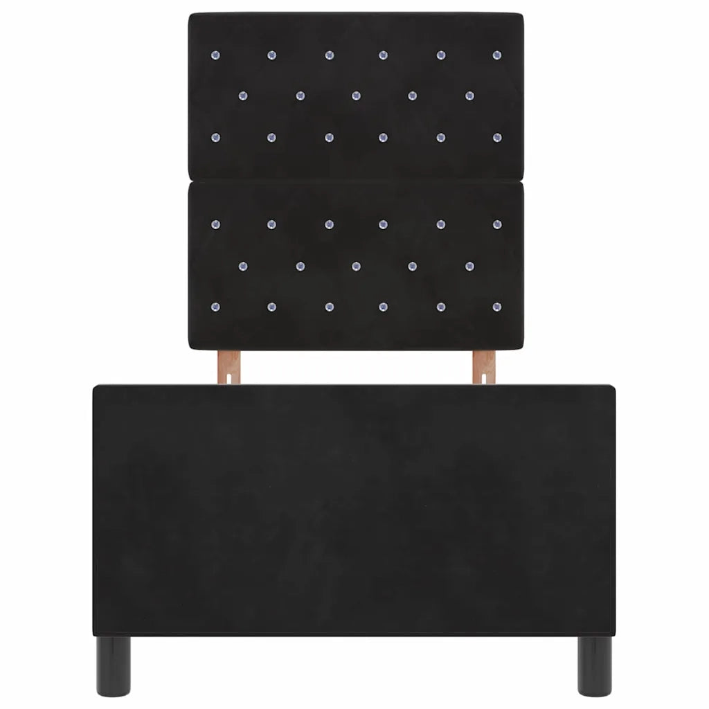 Letto a molle con testiera Nero 80 x 200 cm Velluto 3344839