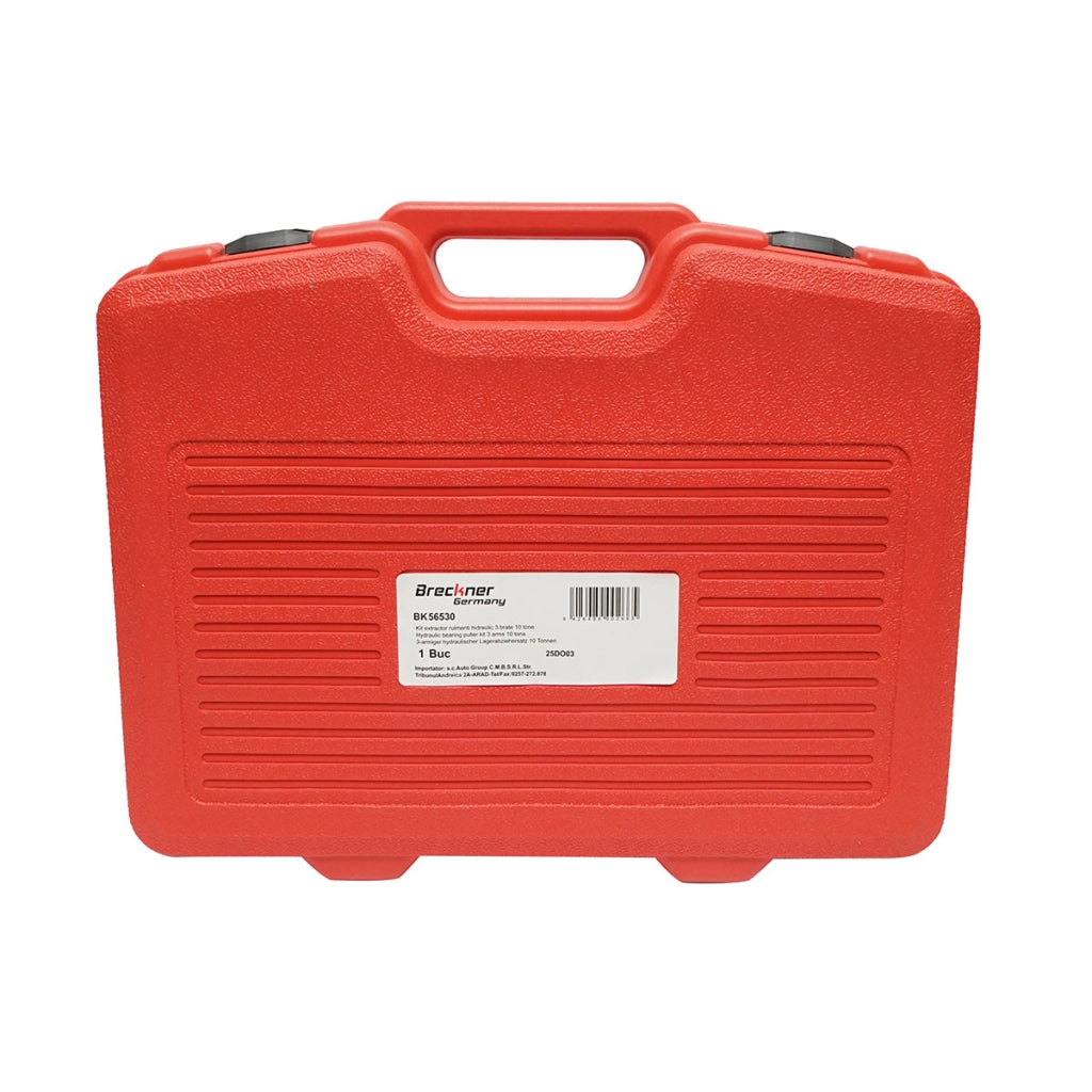 Kit pressa per estrazione cuscinetti e pulegge con 3 bracci, pistone idraulico da 10 tonnellate Breckner Germany