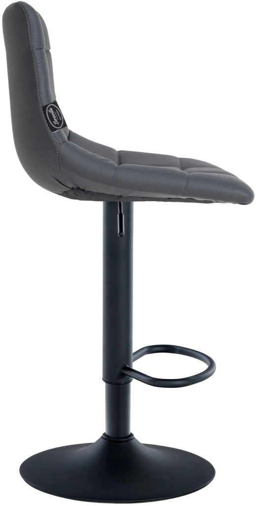 Sgabello Jerry in similpelle grigio,nero