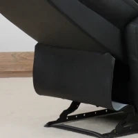 Poltrona Relax Reclinabile, Regolabile ed Ergonomica, in Pelle PU con Imbottitura, per Casa e Ufficio, 65x92x100 cm, Nera