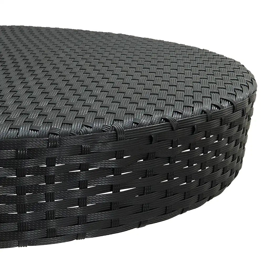 Tavolo da Giardino | Tavolino da esterno Nero 75,5x106 cm in Polyrattan