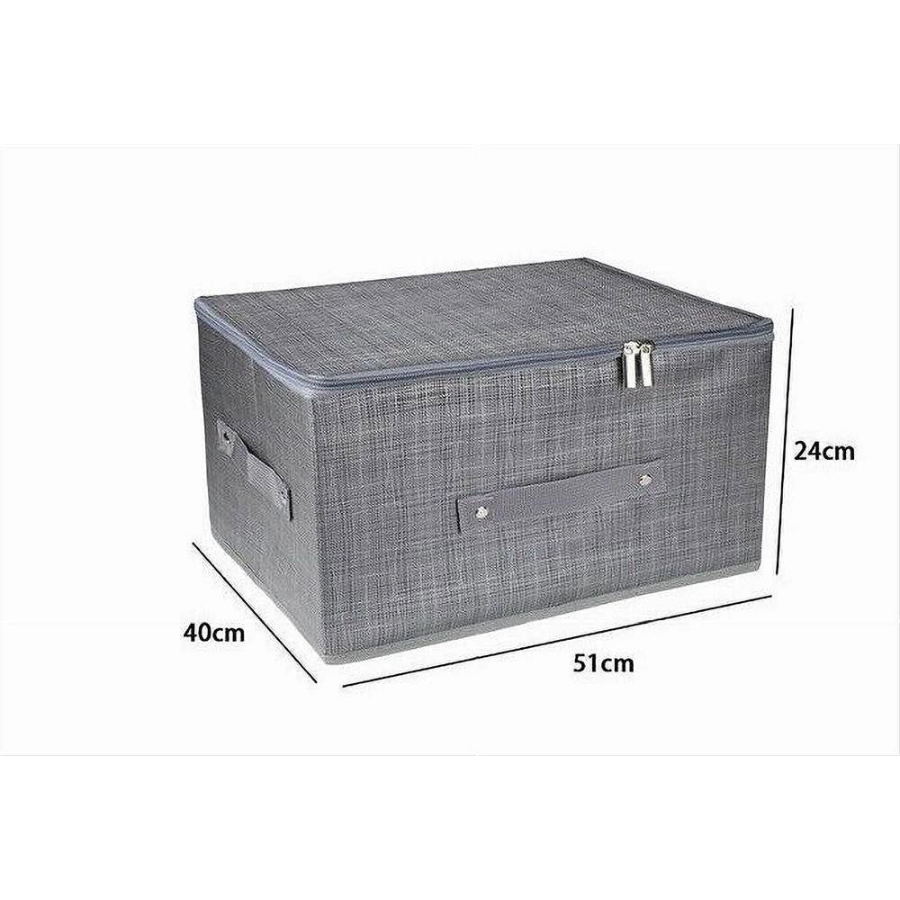 Trade Shop - Scatola Box Salvaspazio Portatutto Contenitore Organizer Cerniera 51x40x24cm 79417 -