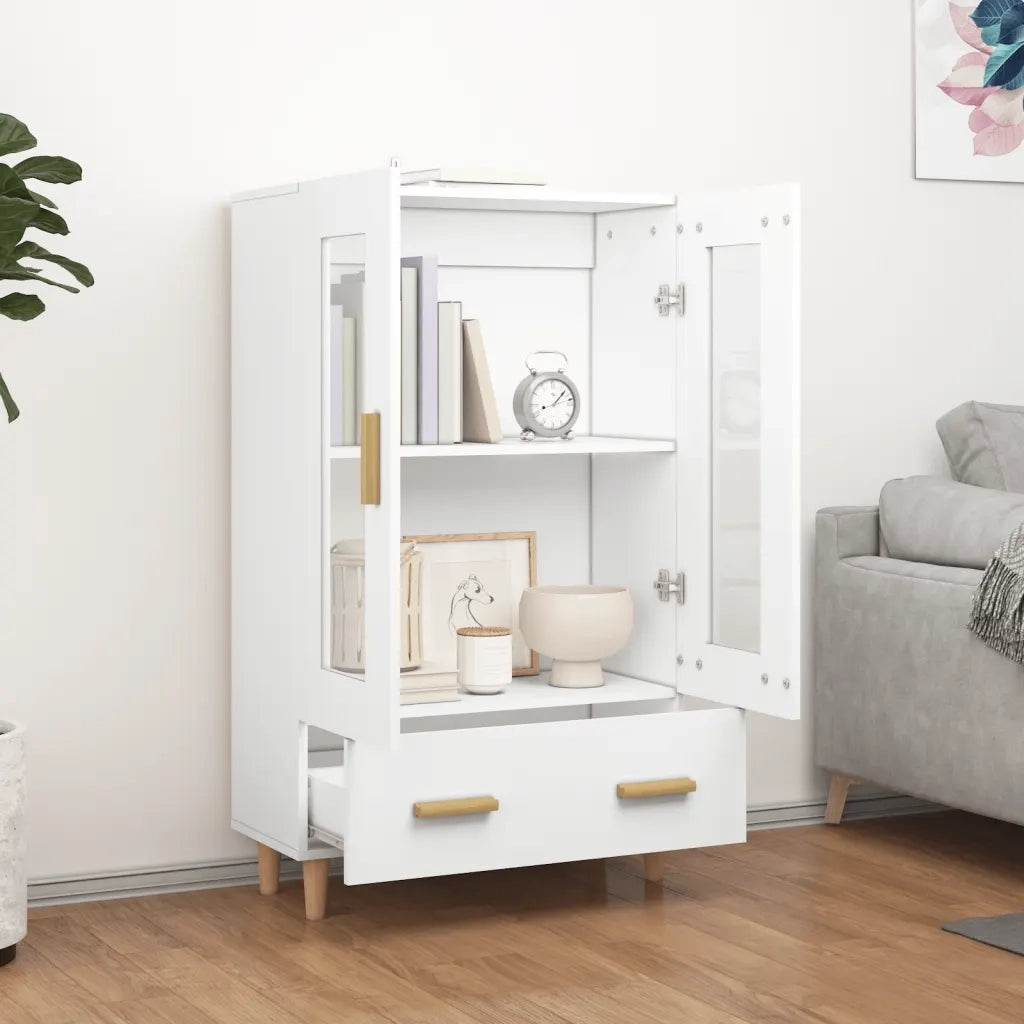 Credenza | Madia | Buffet da pranzo | Armadio da pranzo Bianca 70x31x115 cm in Legno Ingegnerizzato