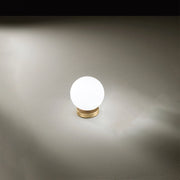 Lampada Da Scrivania Contemporanea Maga Metallo Oro Vetro 1 Luce E14