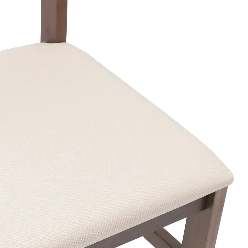 Sedie da Pranzo con Cuscini 2pz Marrone Legno Massello di Hevea 4102417
