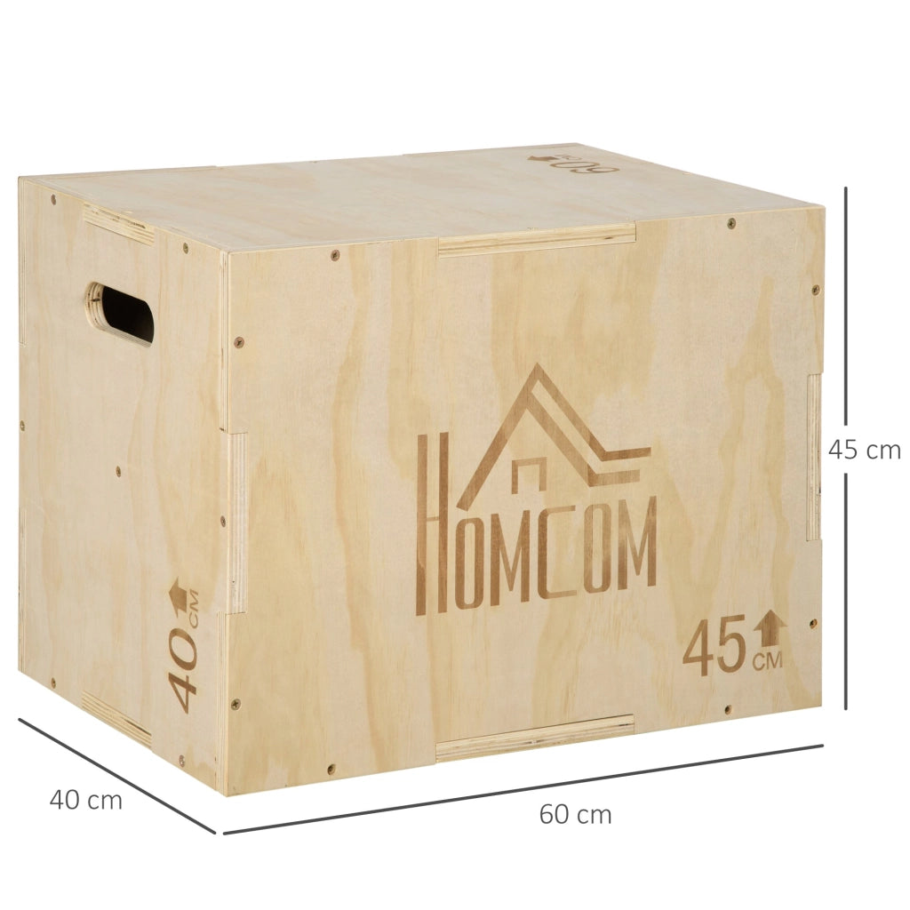 Plyo Box 3 Altezze 45x40x60 cm in Legno di Faggio
