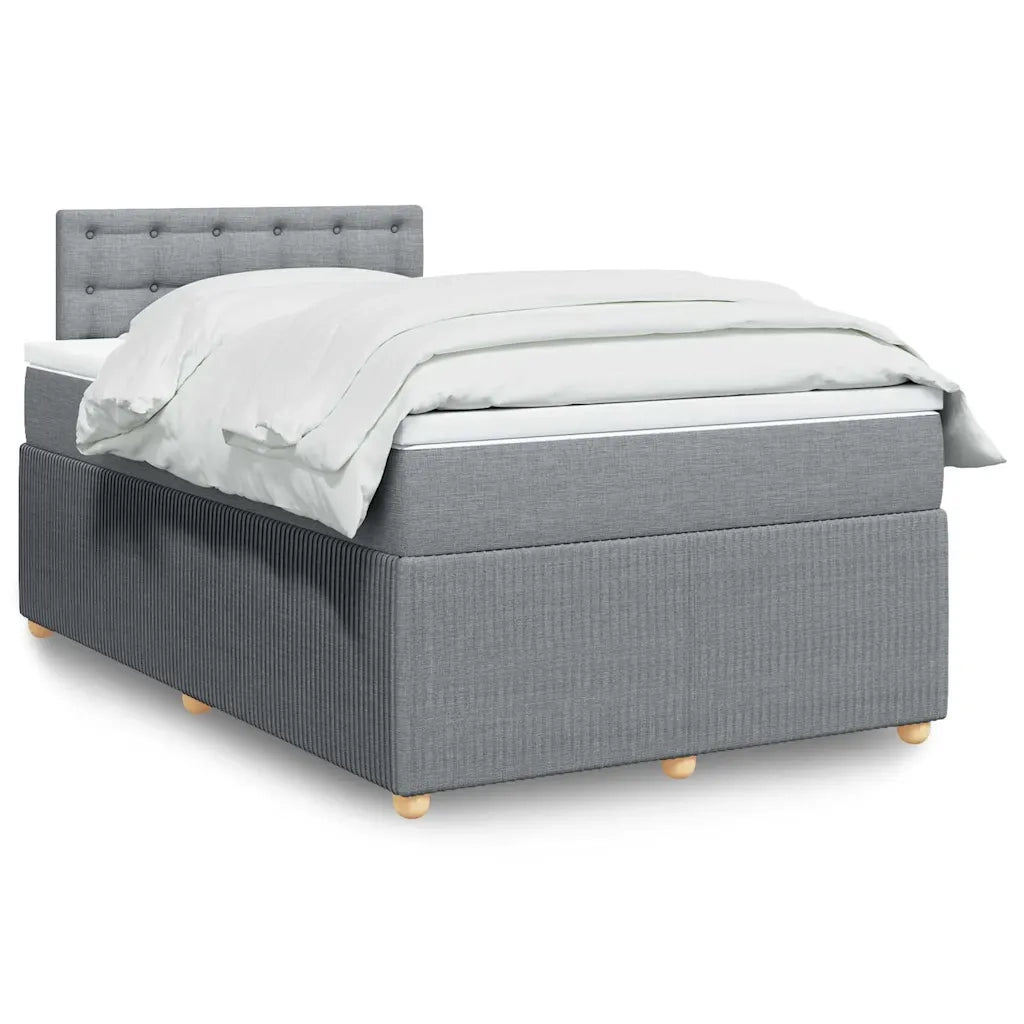 Giroletto a Molle con Materasso Grigio Chiaro 120x190cm Tessuto 3289709