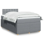 Giroletto a Molle con Materasso Grigio Chiaro 120x190cm Tessuto 3289709